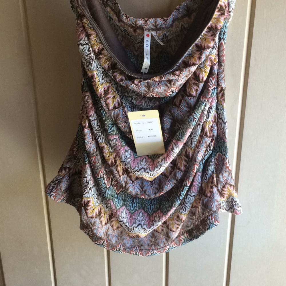 Printed off shoulder top